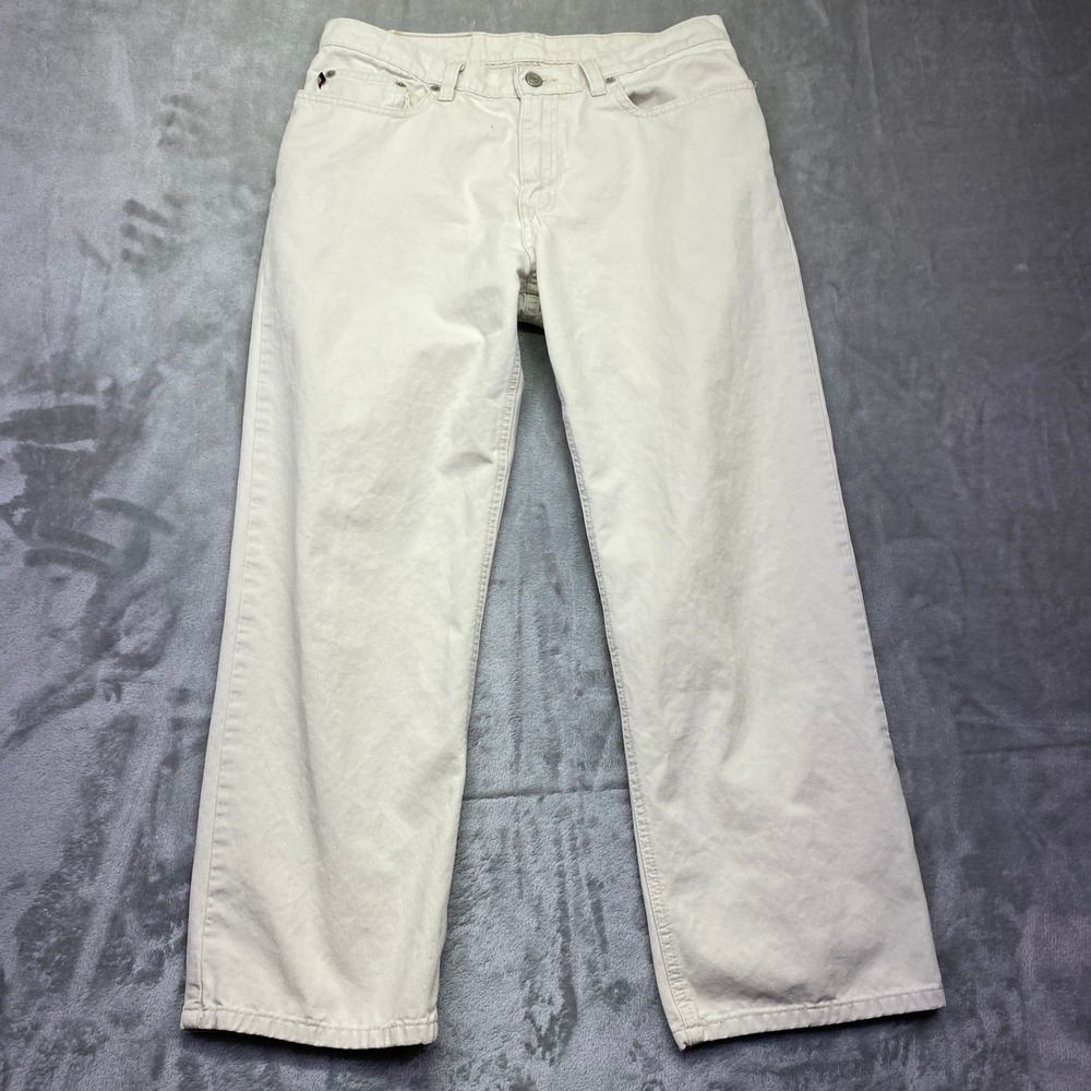 VTG Polo Jeans Co Cropped Saturday Jean Khaki‎ Women Sz 10 Fits 31" Grunge Retro